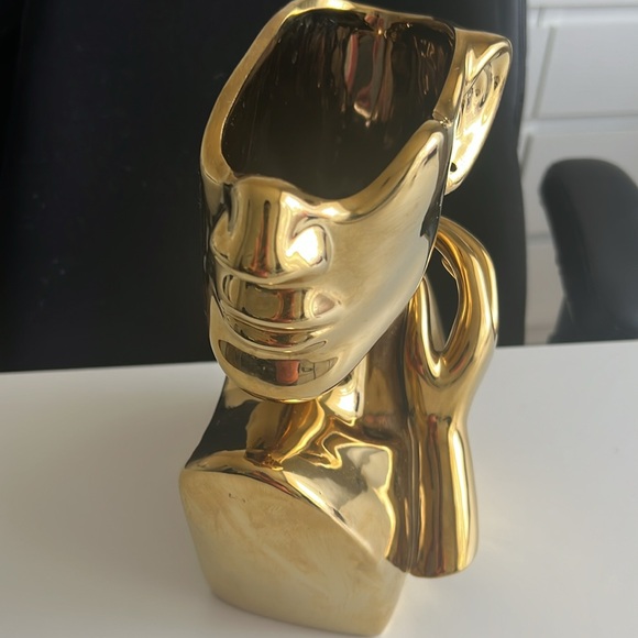 Ceramics Statue Flower Vase Face Pots Head Shape design - Picture 3 of 5